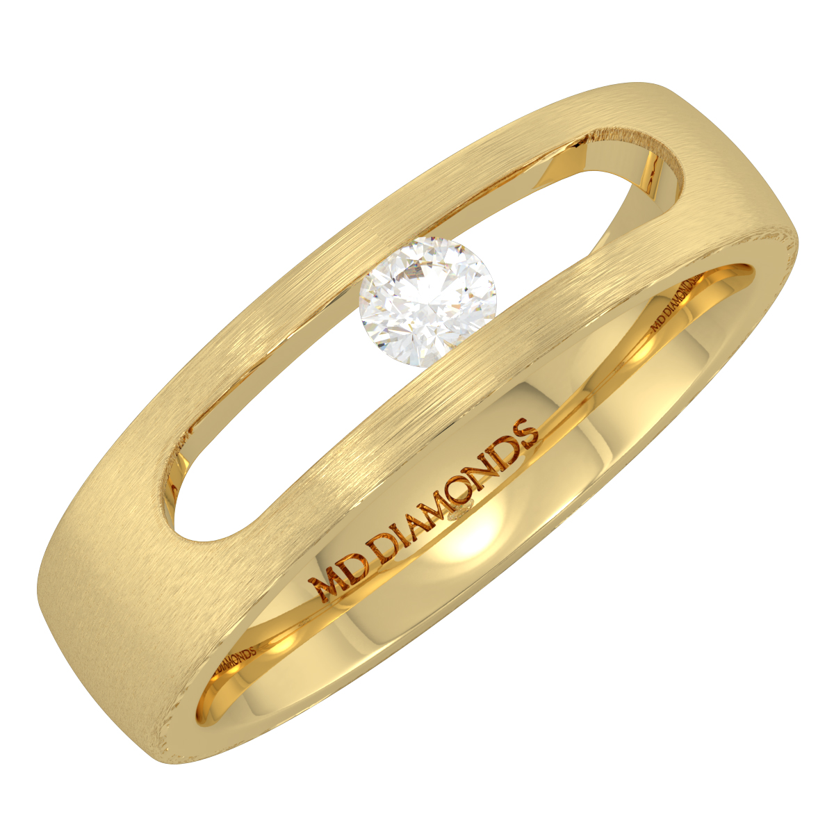 Men's Tension Set Diamond Wedding Band