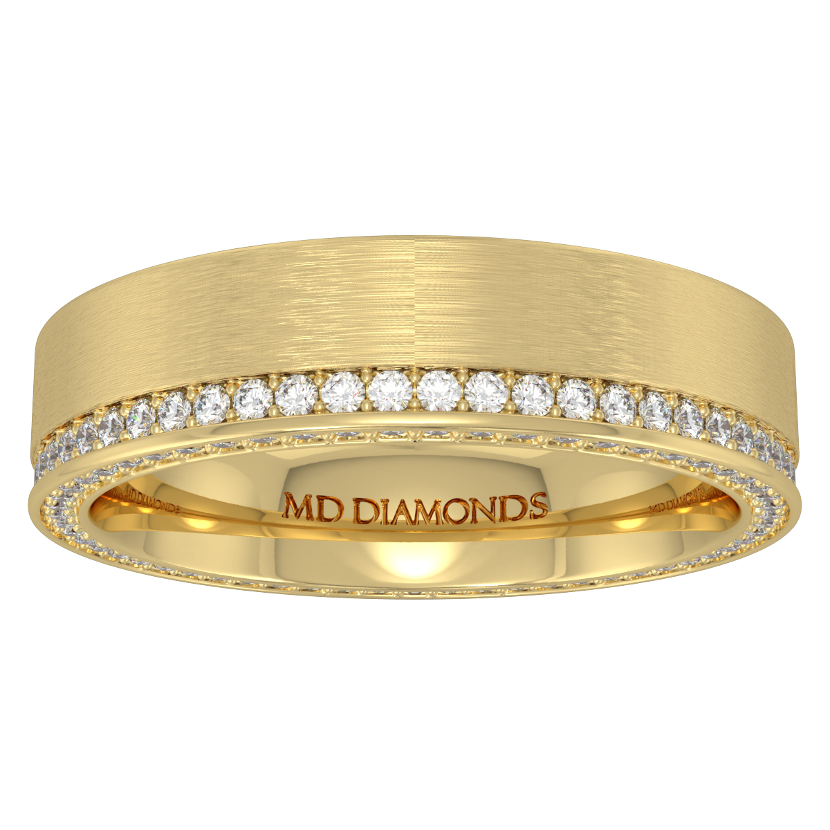 Men's Pave Set Diamond Wedding Band