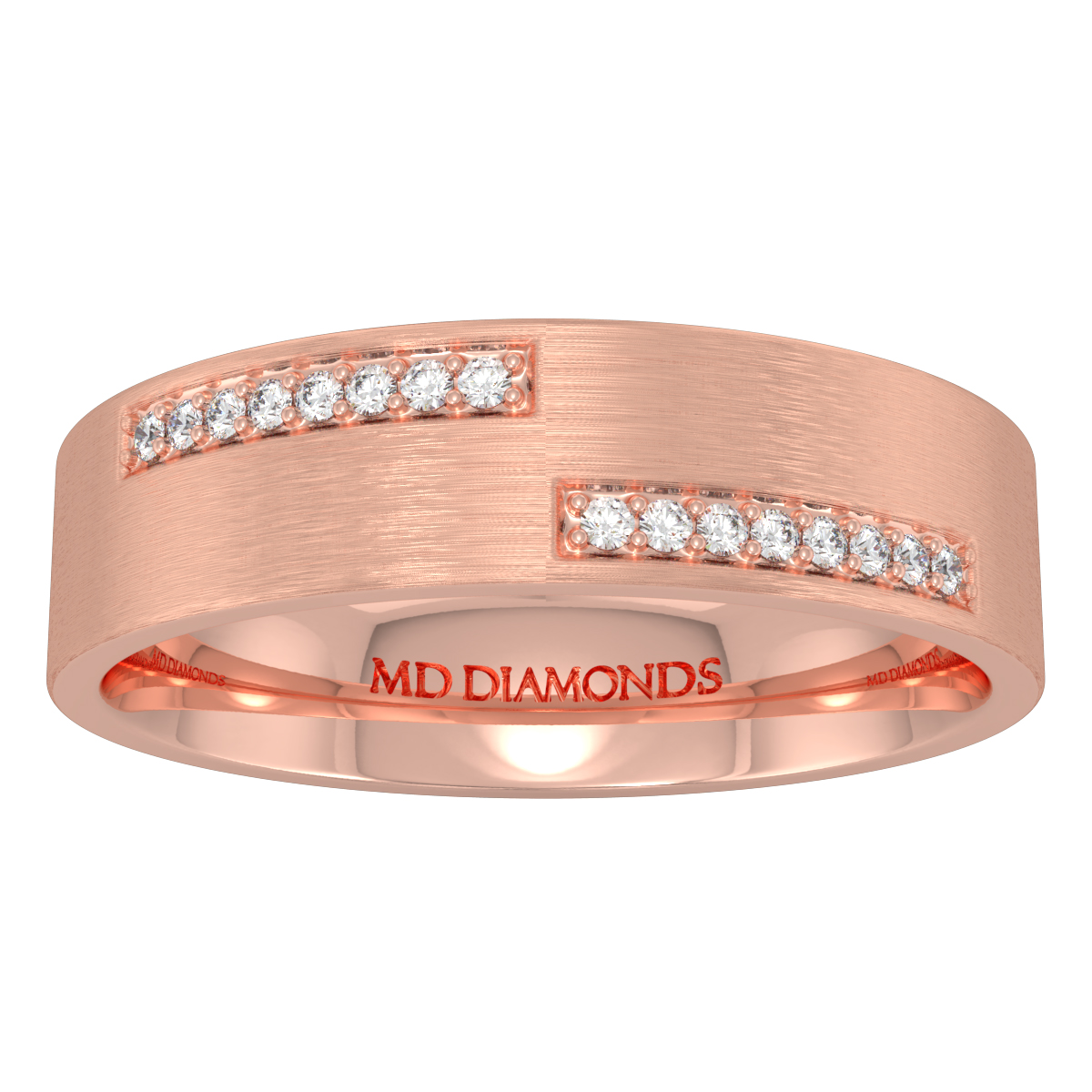 Men's Pave Set Diamond Wedding Band