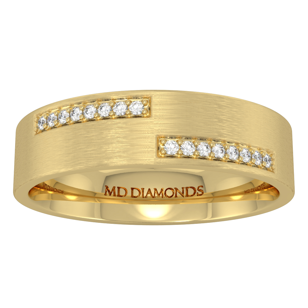 Men's Pave Set Diamond Wedding Band