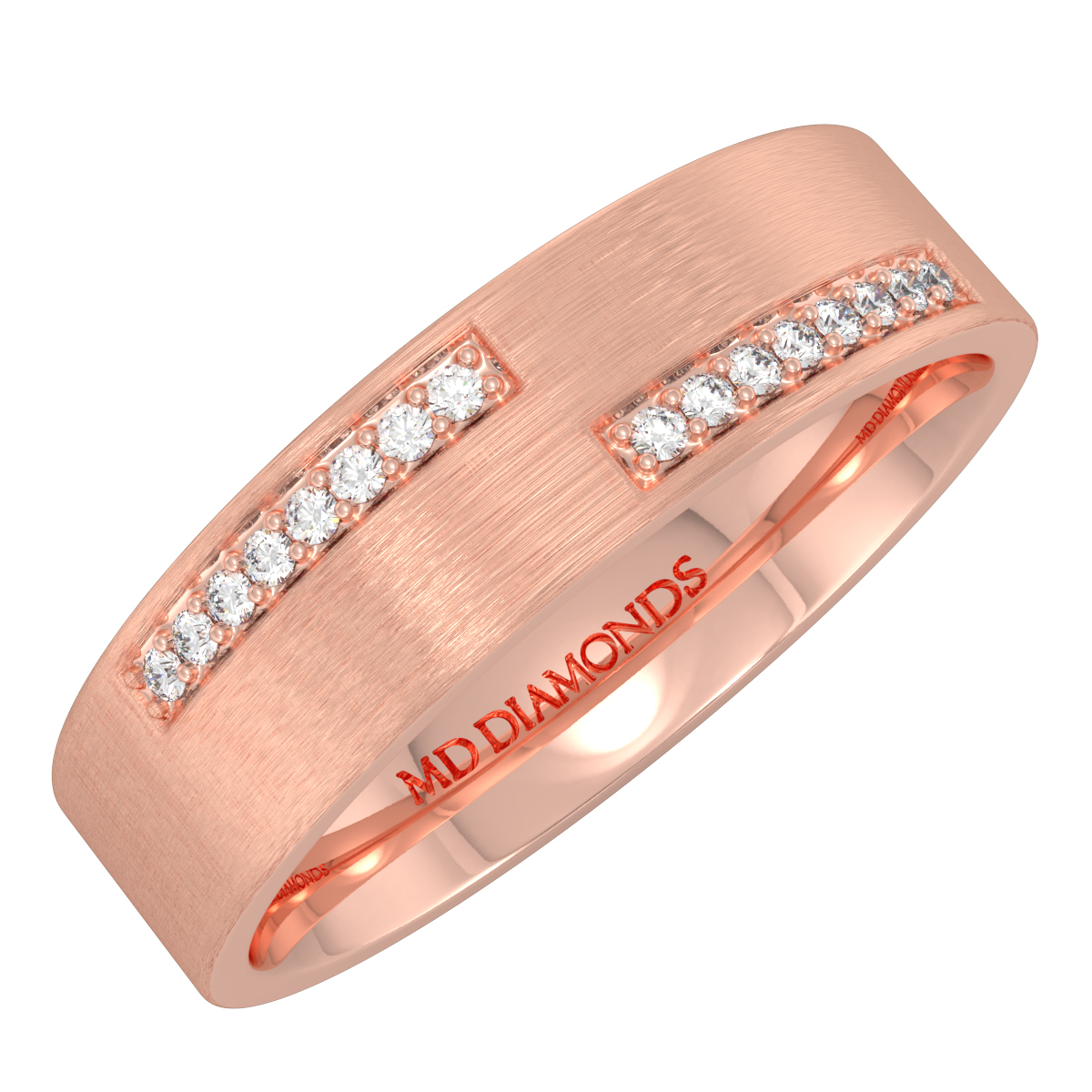 Men's Pave Set Diamond Wedding Band