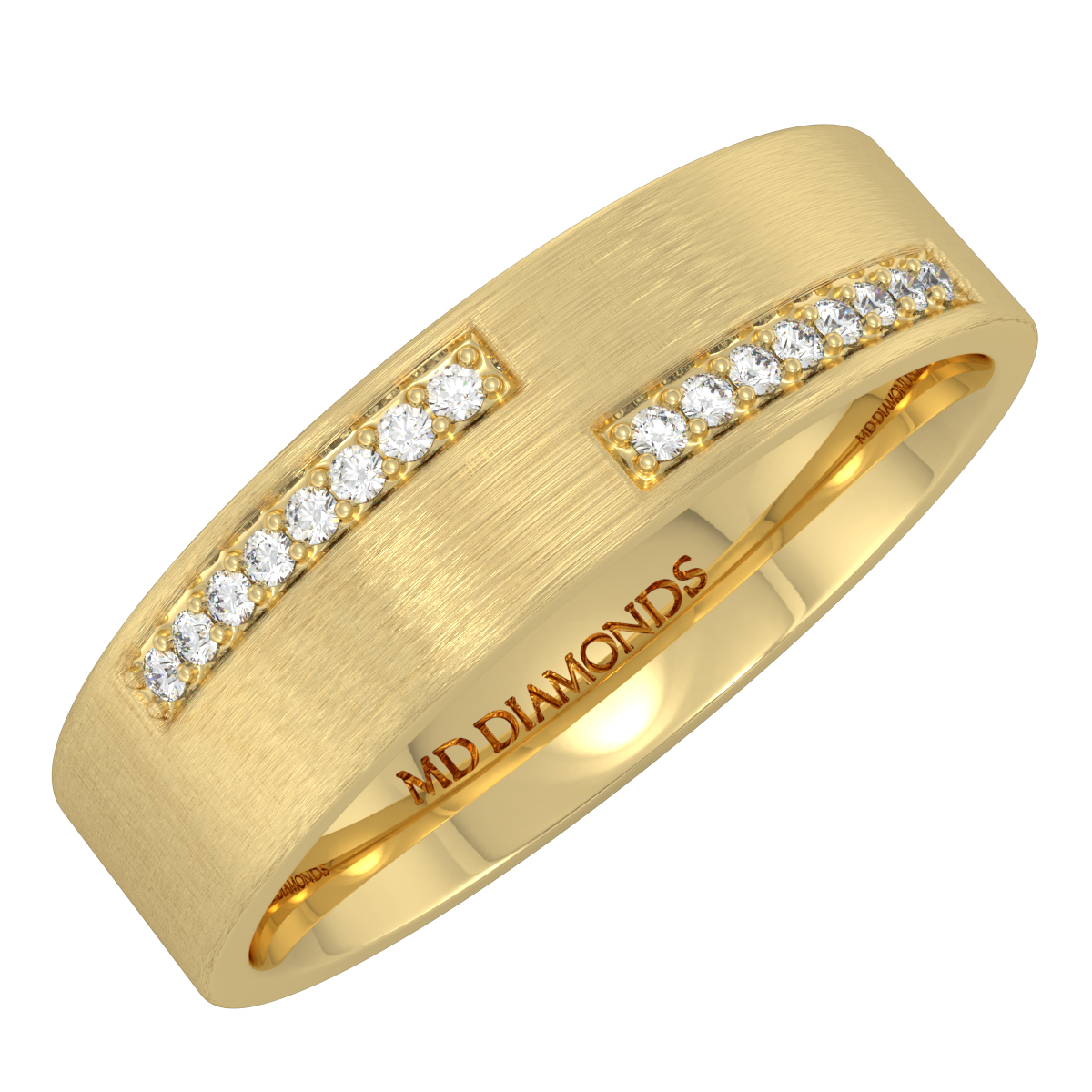 Men's Pave Set Diamond Wedding Band