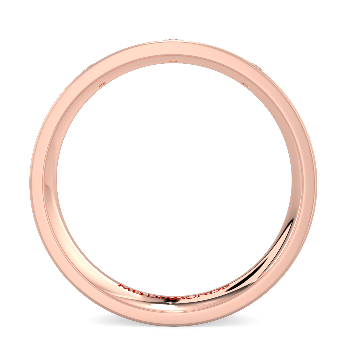 Men's Invisible Set Diamond Wedding Band