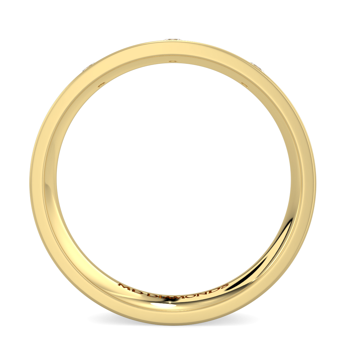 Men's Invisible Set Diamond Wedding Band
