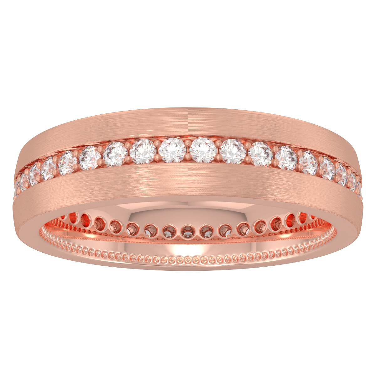 Men's Pave Set Diamond Wedding Band