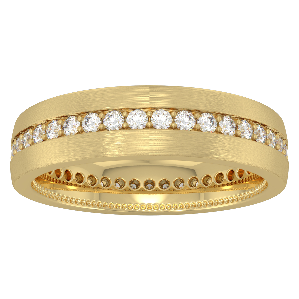Men's Pave Set Diamond Wedding Band