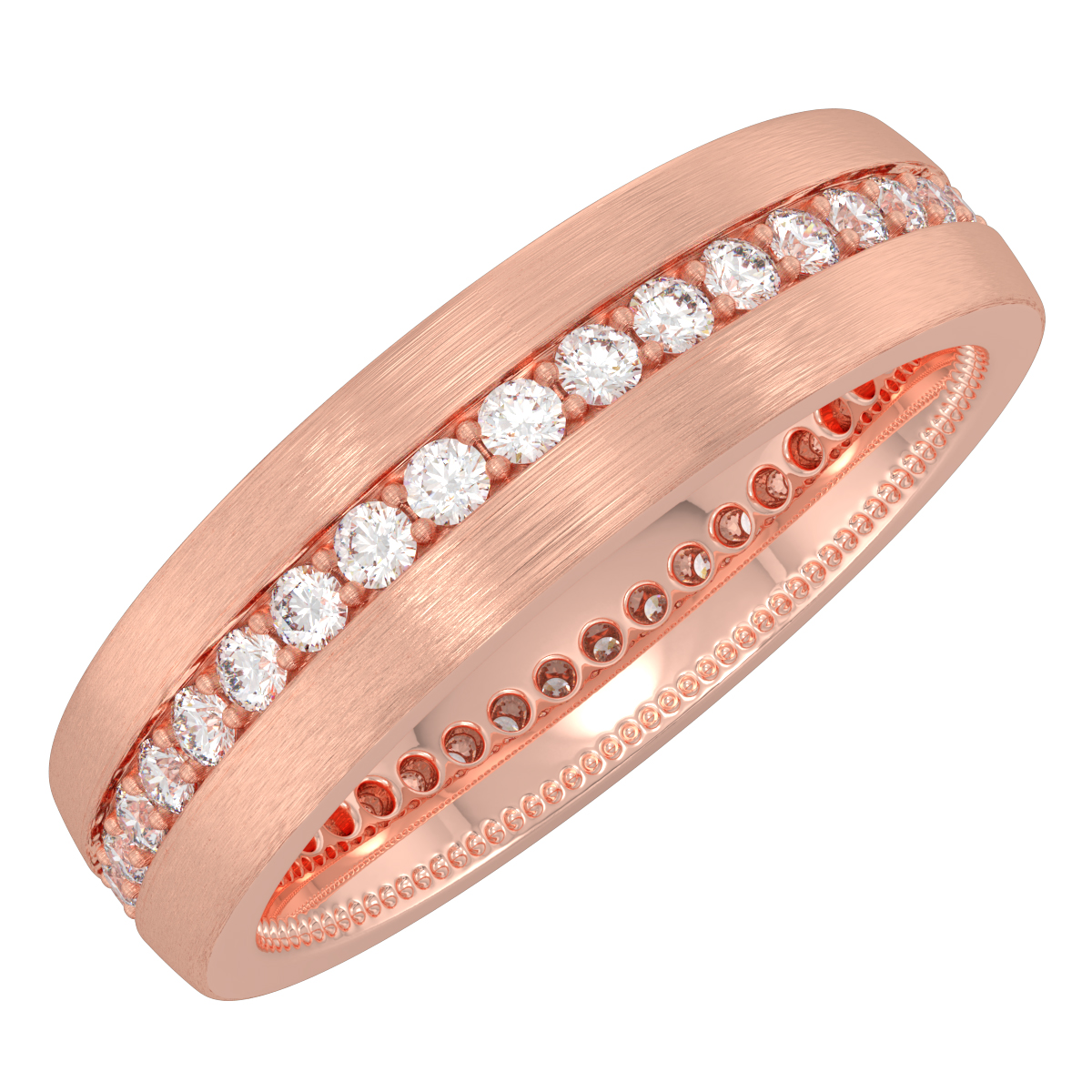 Men's Pave Set Diamond Wedding Band