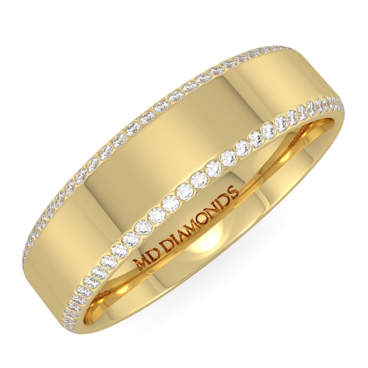 Men's 2 Row Channel Set Diamond Wedding Band
