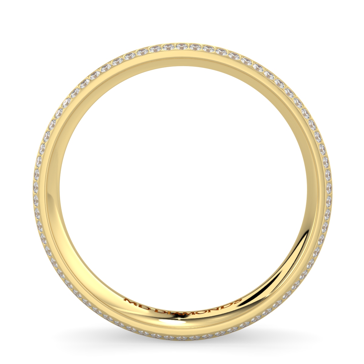Men's 2 Row Channel Set Diamond Wedding Band