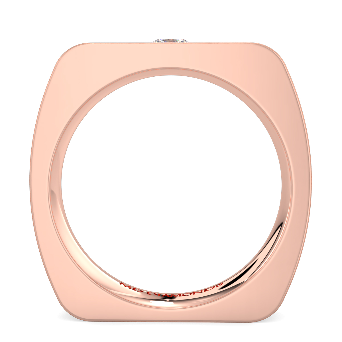 Men's Princess Cut Diamond Wedding Band