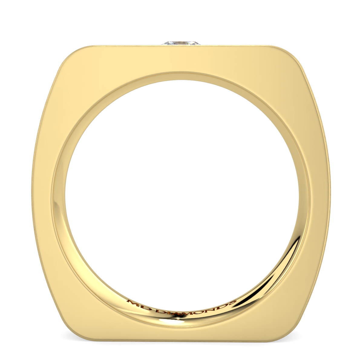 Men's Princess Cut Diamond Wedding Band