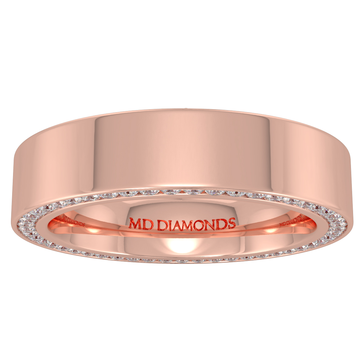 Men's Pave Set Diamond Wedding Band