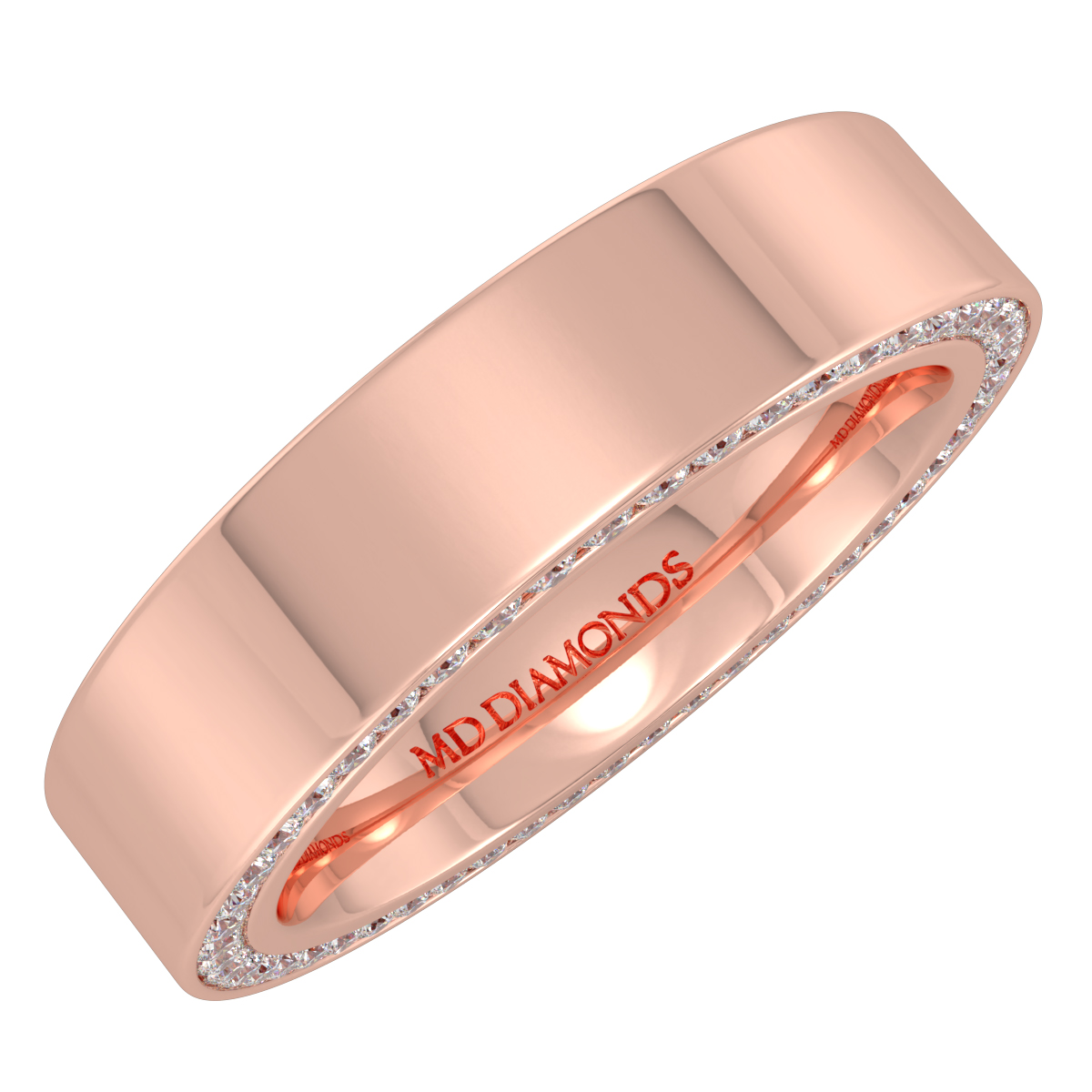 Men's Pave Set Diamond Wedding Band