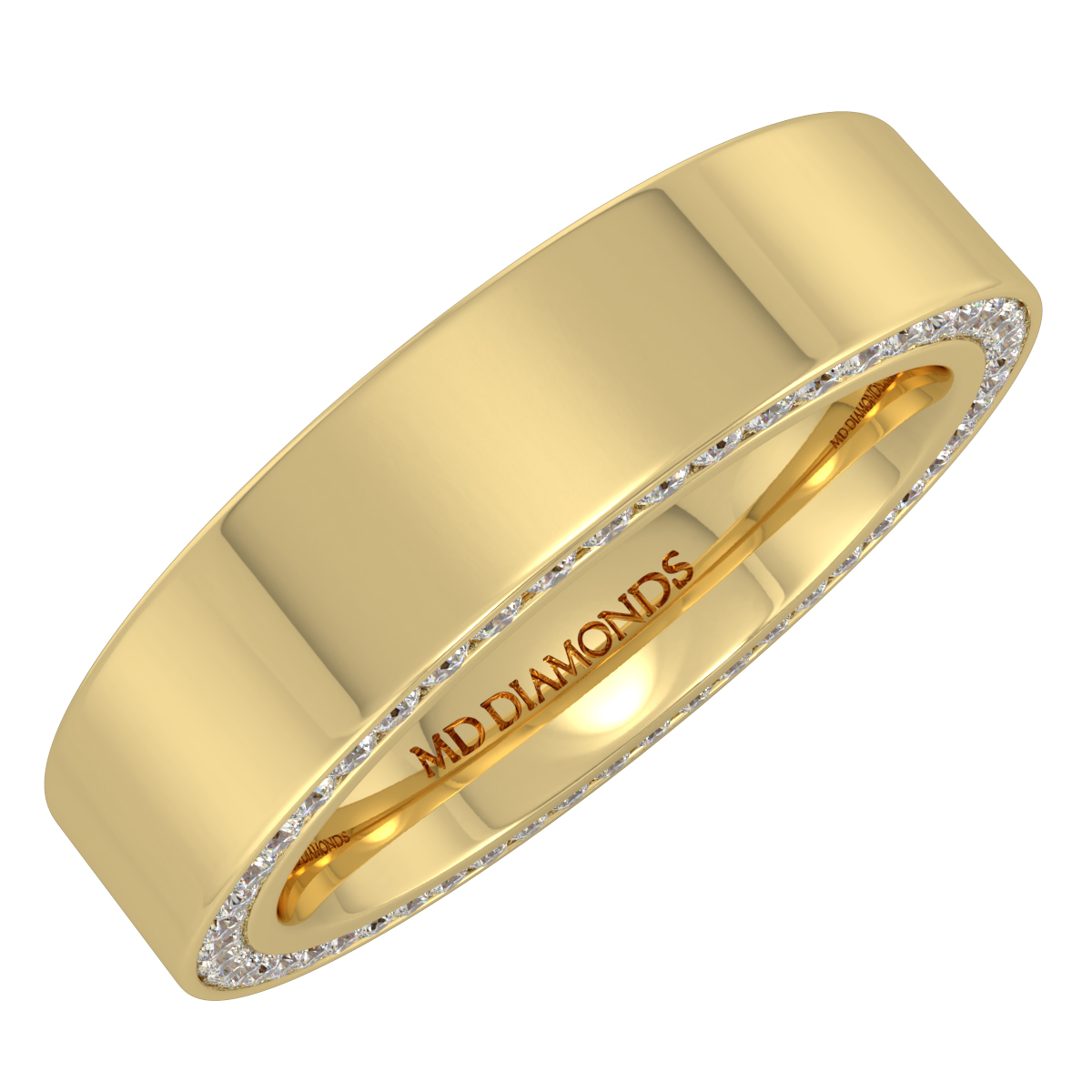 Men's Pave Set Diamond Wedding Band