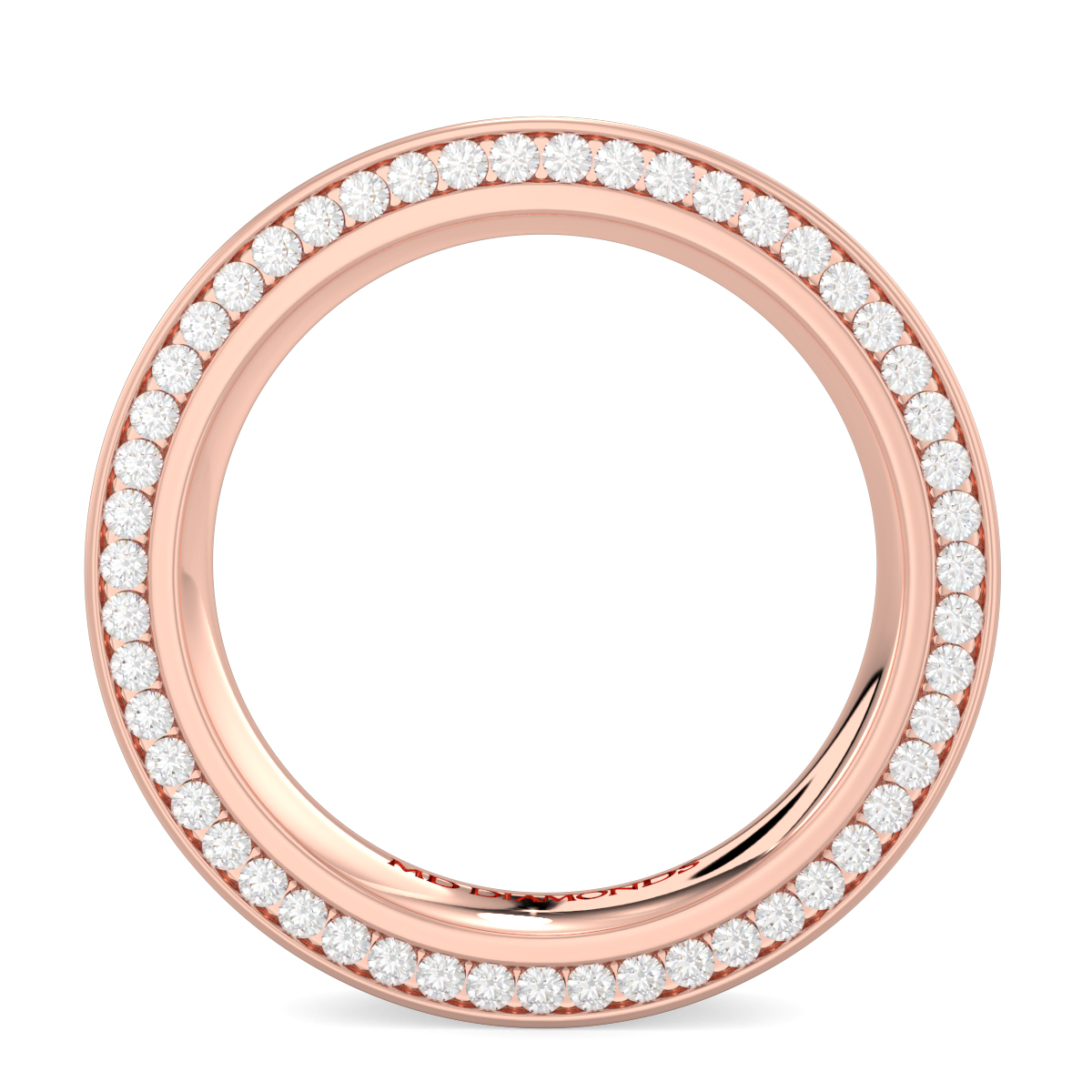 Men's Pave Set Diamond Wedding Band