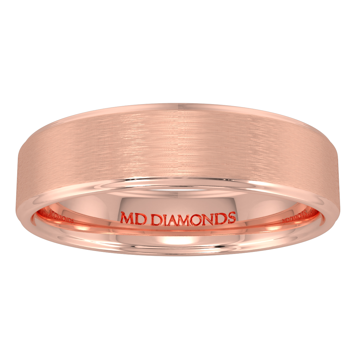 Men's Soft Court  Brushed Finish  Wedding Band