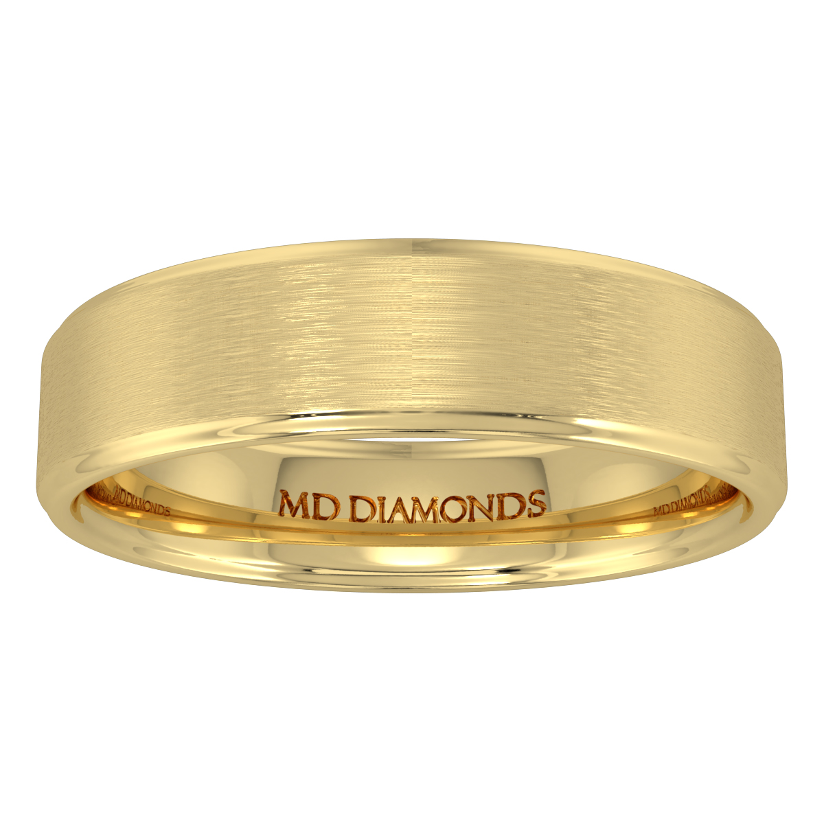 Men's Soft Court  Brushed Finish  Wedding Band