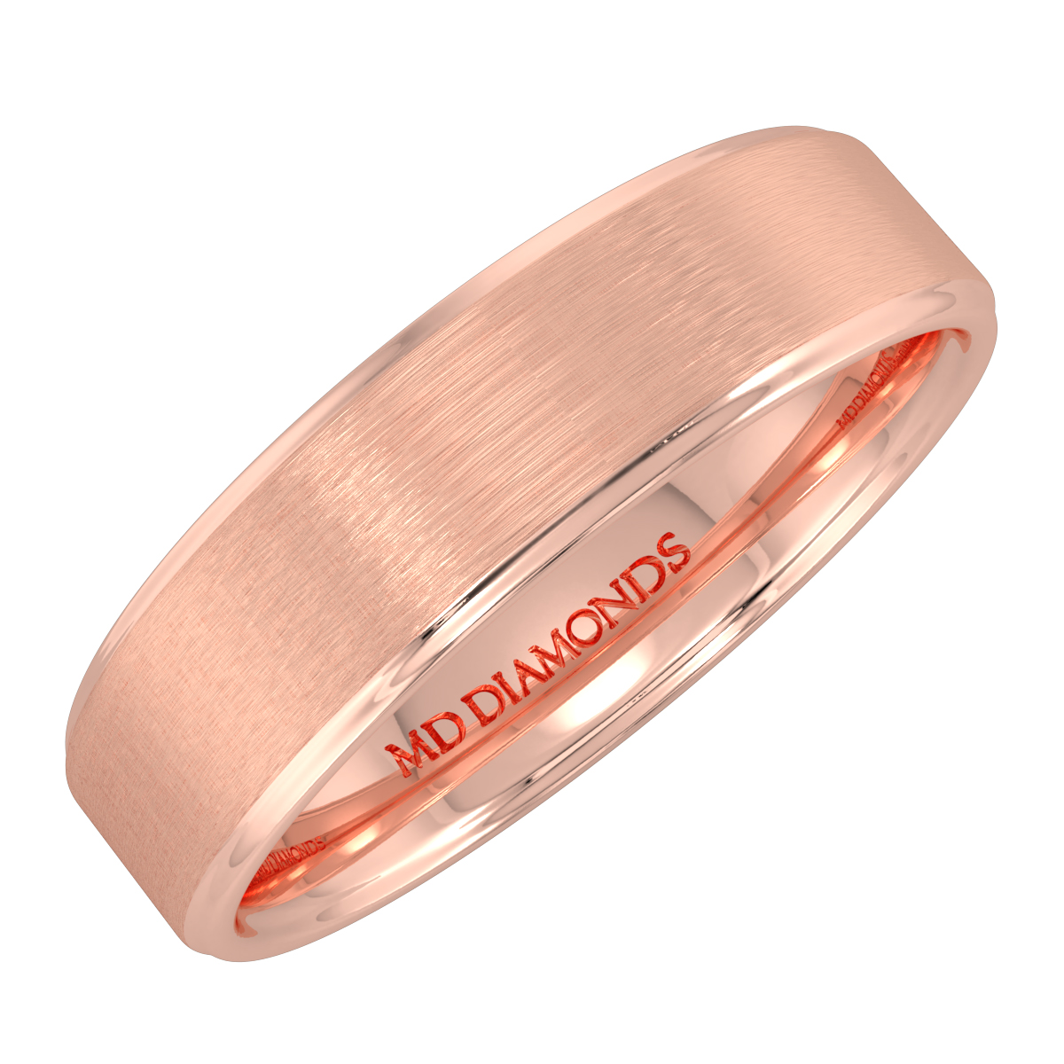 Men's Soft Court  Brushed Finish  Wedding Band