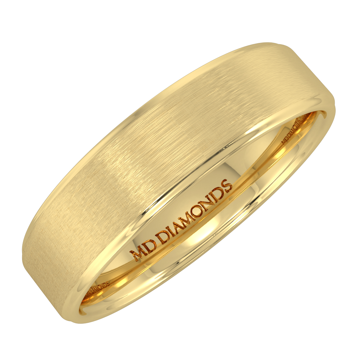 Men's Soft Court  Brushed Finish  Wedding Band