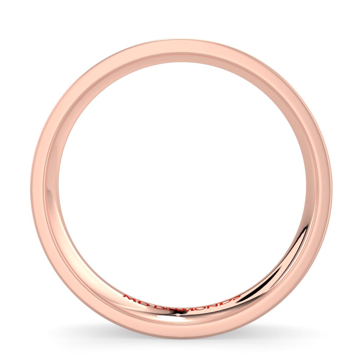 Men's Grooved Polished Edges, Satin Finish Centre