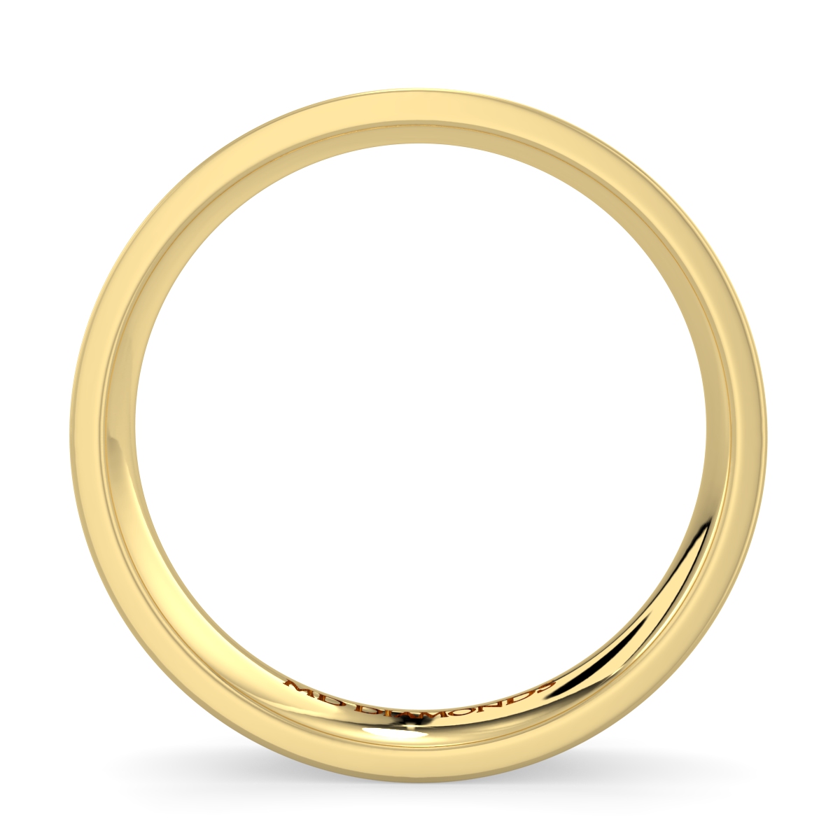 Men's Grooved Polished Edges, Satin Finish Centre