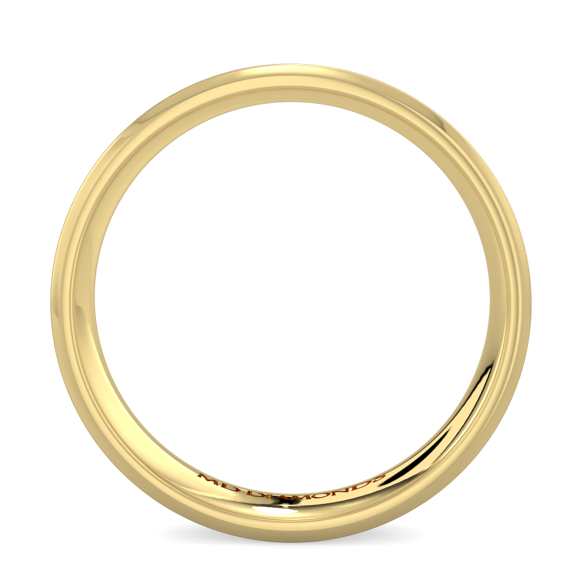 Men's Two Grooves Centre, Satin Finish