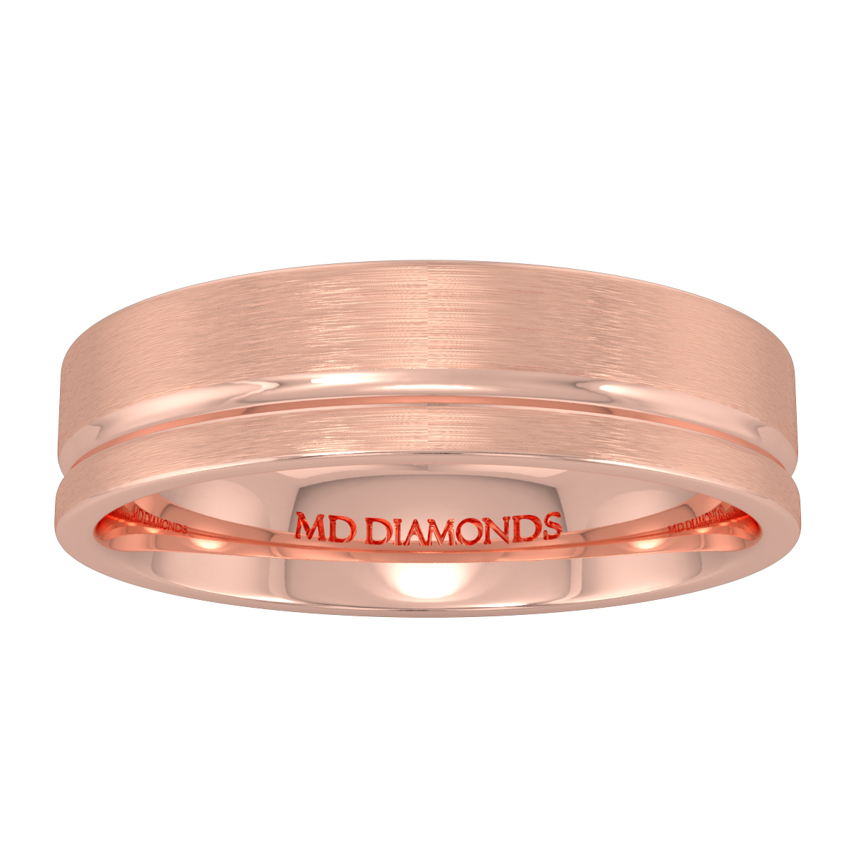 Men's Single Grooved Matt Finsih Band