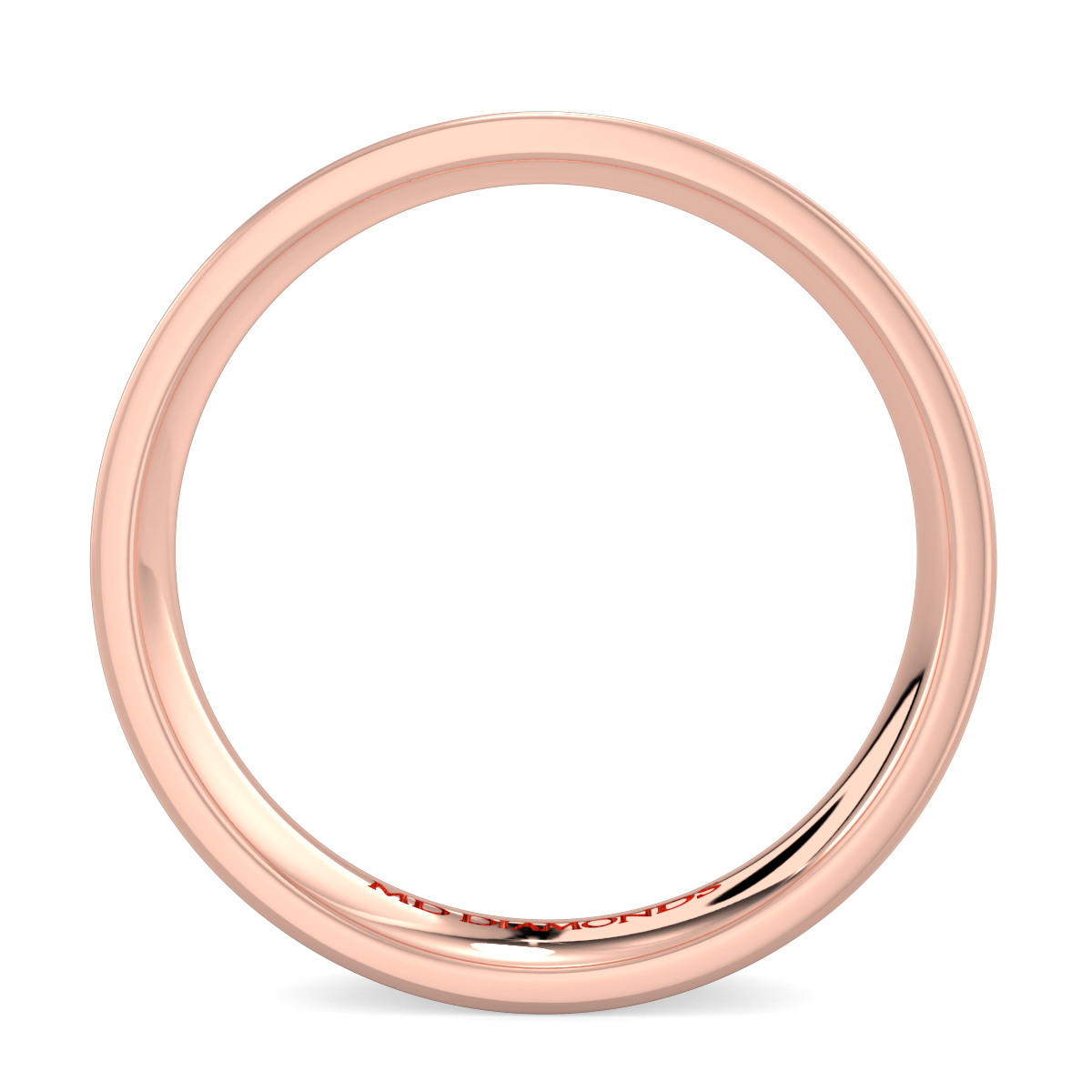 Men's Single Grooved Matt And Shiny Wedding Band