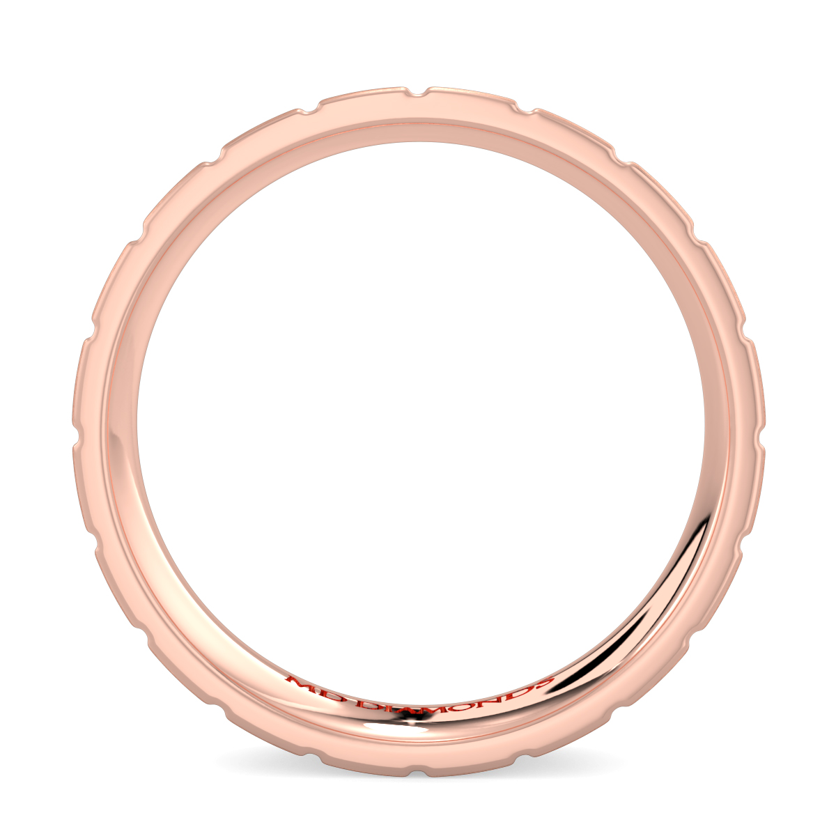 Men's Tile Pattern, Matt Finish Wedding Band
