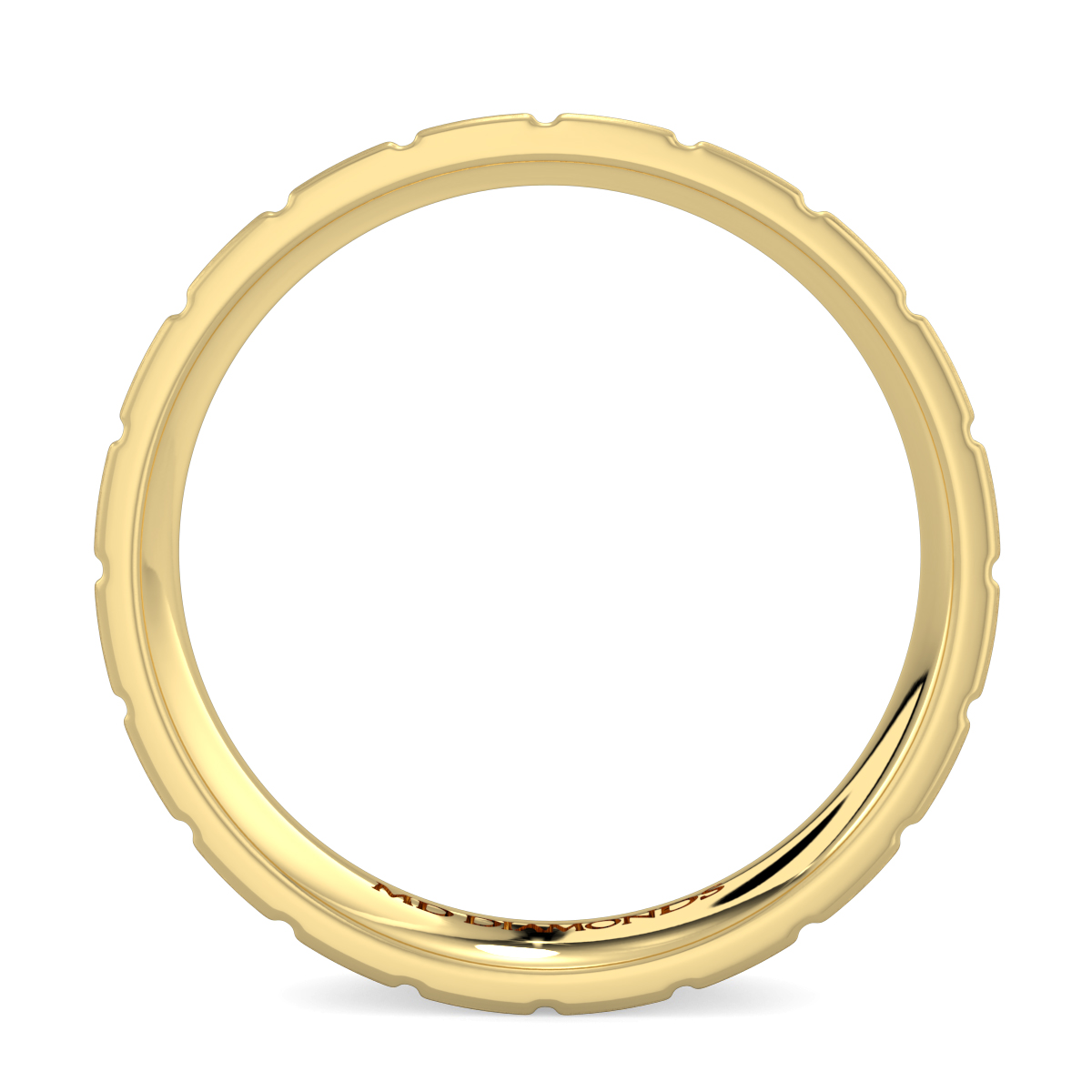 Men's Tile Pattern, Matt Finish Wedding Band