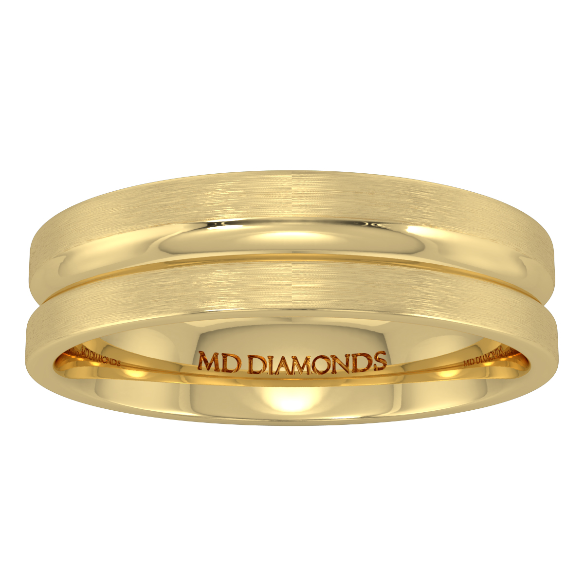 Men's Centre Grooved, Matt Finsih Wedding Band