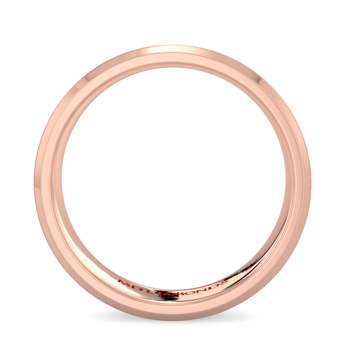 Men's Beveled Edges, Centre Brushed Wedding Band