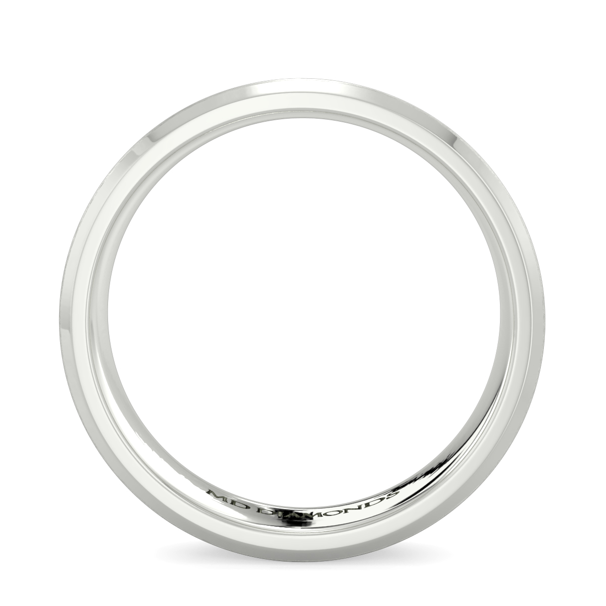 Men's Beveled Edges, Centre Brushed Wedding Band