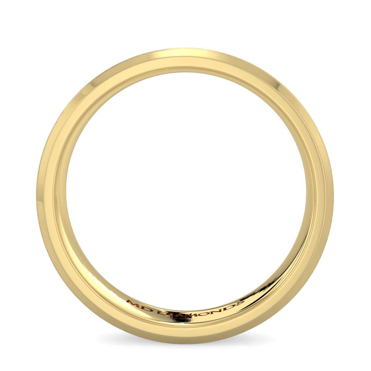 Men's Beveled Edges, Centre Brushed Wedding Band
