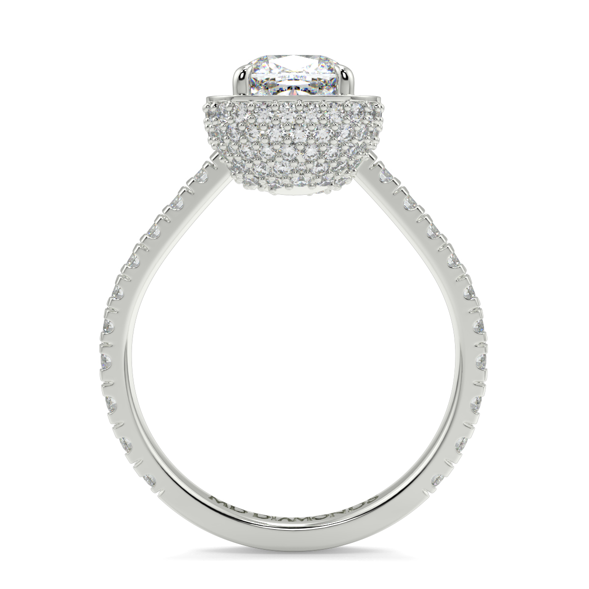 Cushion Dome Diamond Ring