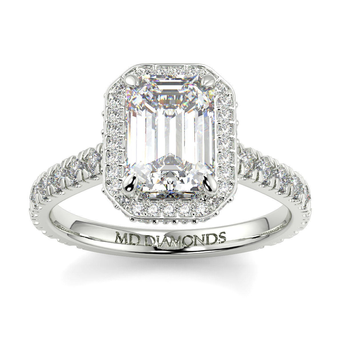 Emerald Dome Diamond Ring