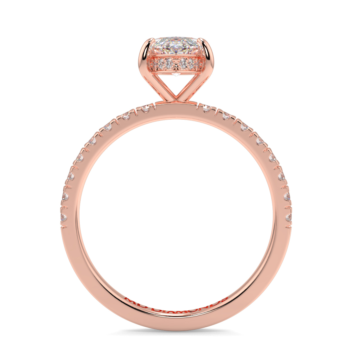 Marquise Hidden Halo Diamond Ring