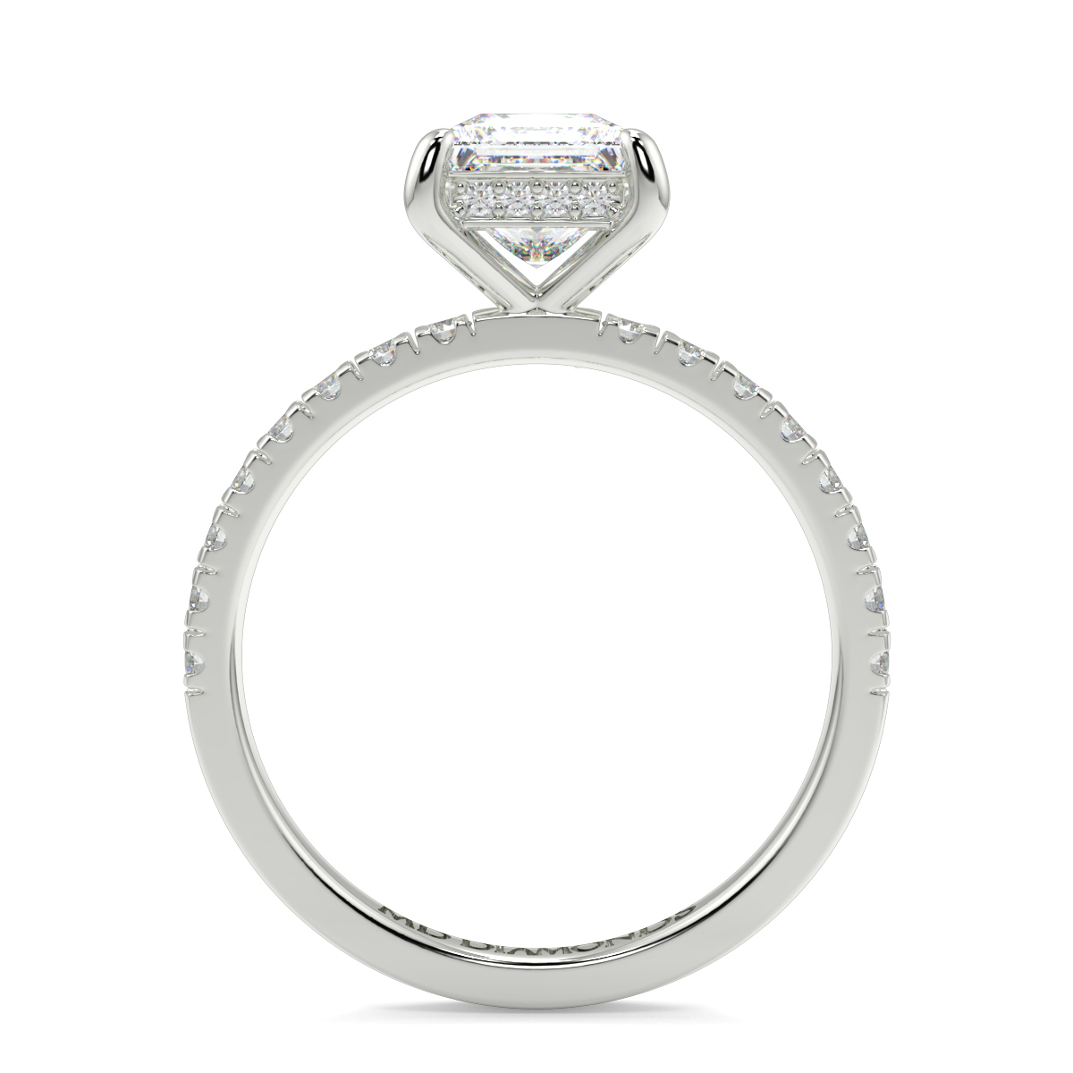 Princess Hidden Halo Diamond Ring