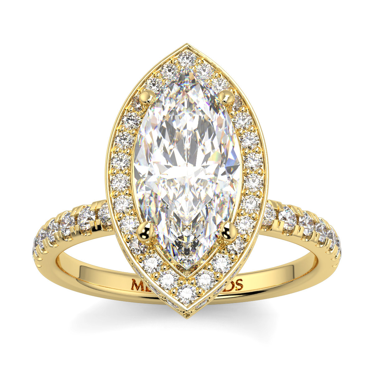 Marquise Hidden Ribbon Diamond Ring