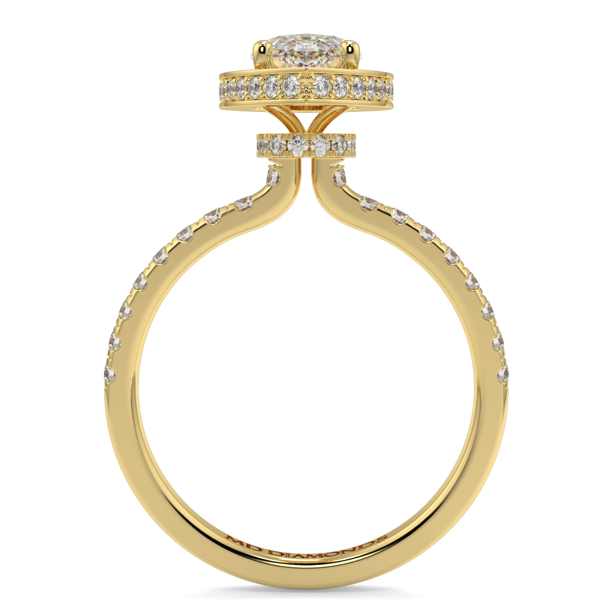 Marquise Hidden Ribbon Diamond Ring