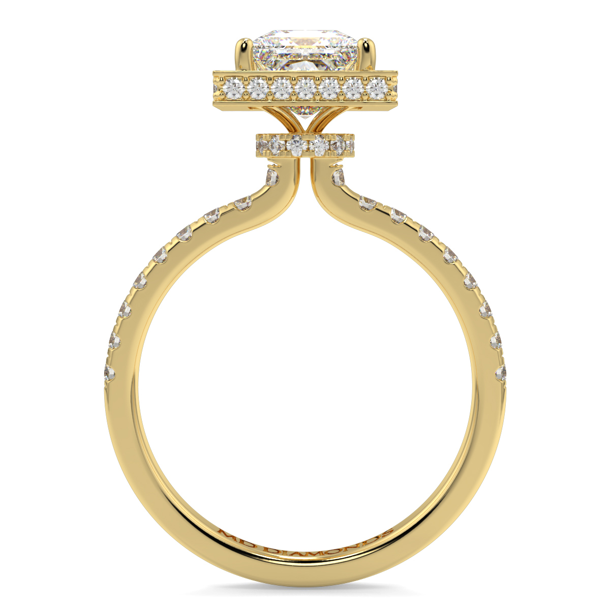 Princess Hidden Ribbon Diamond Ring