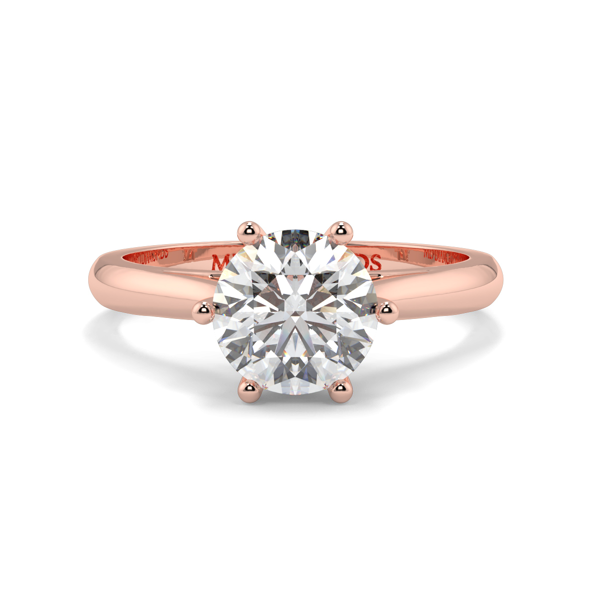 Round 6 Claw Solitaire Ring