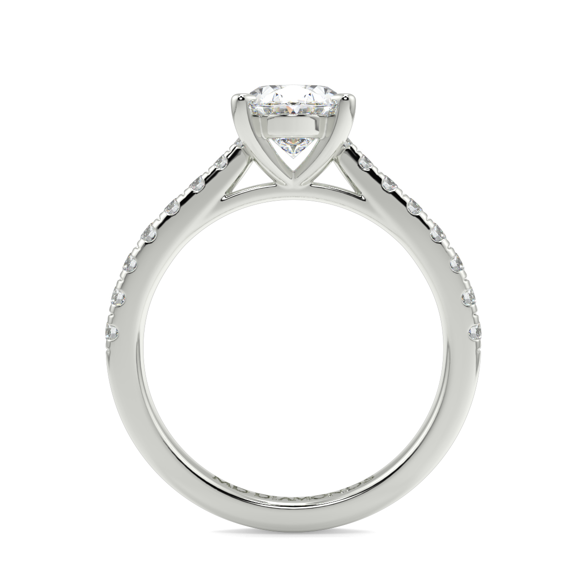 Oval Microset Diamond Ring