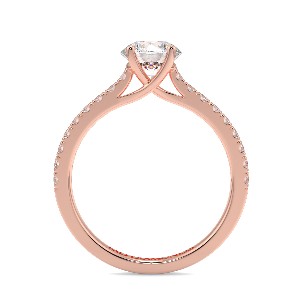 Round Crossver Microset Diamond Ring