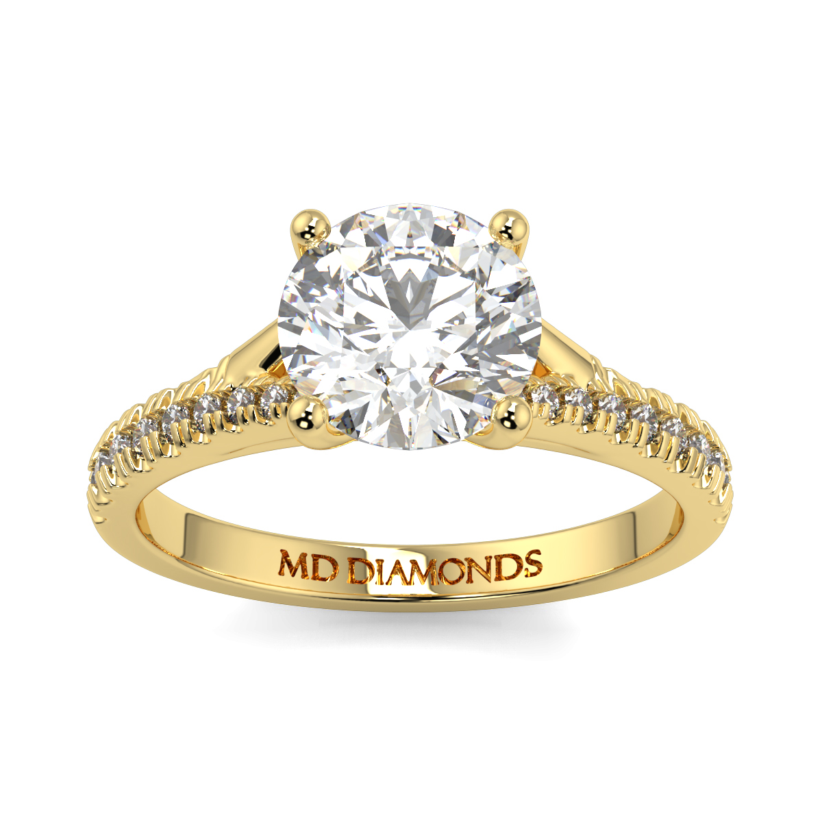 Round Microset Diamond Ring