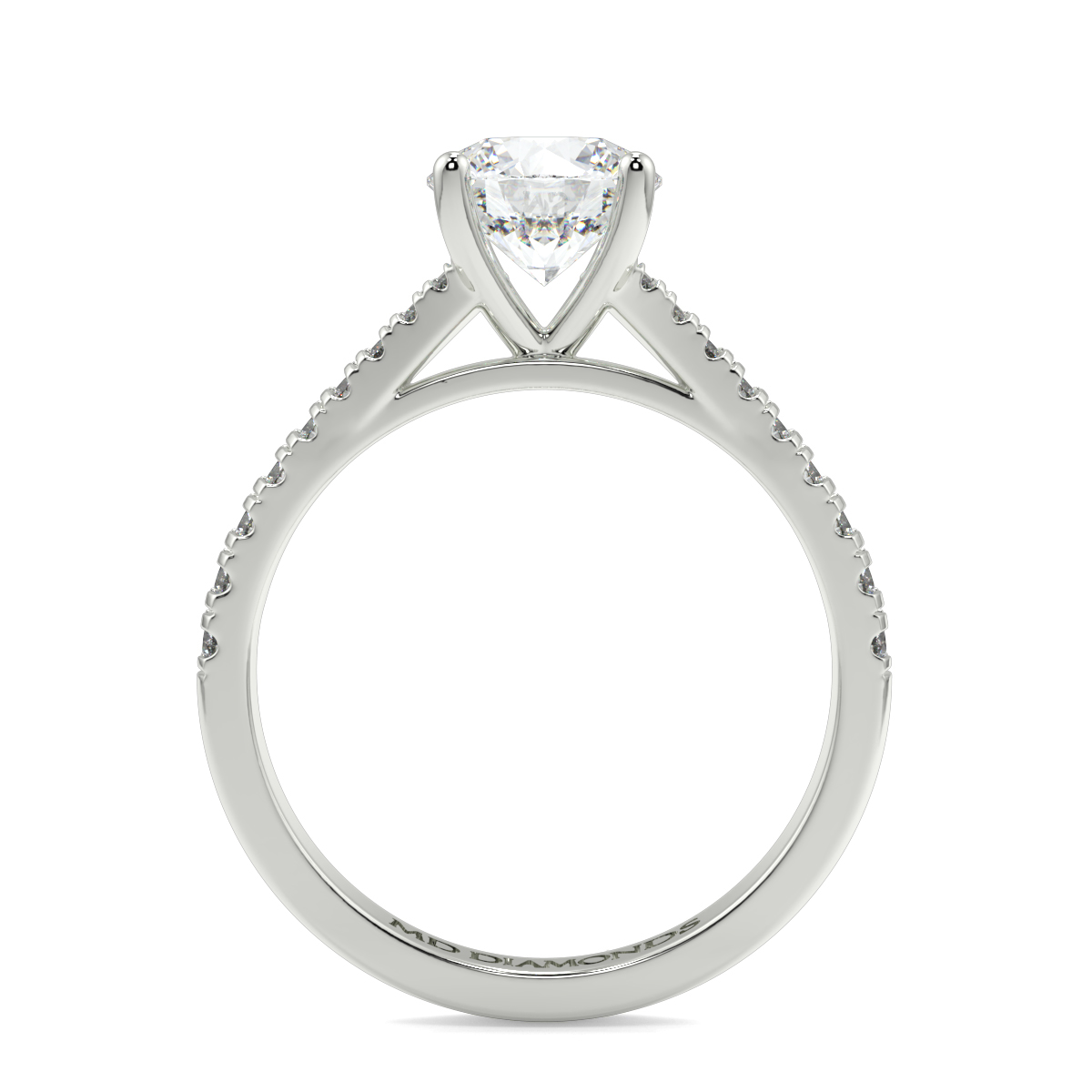 Round Microset Diamond Ring