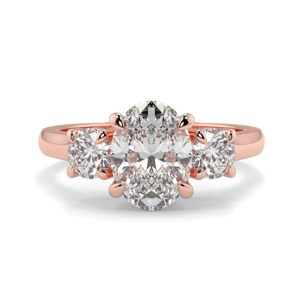 Oval With Round Trilogy Ring